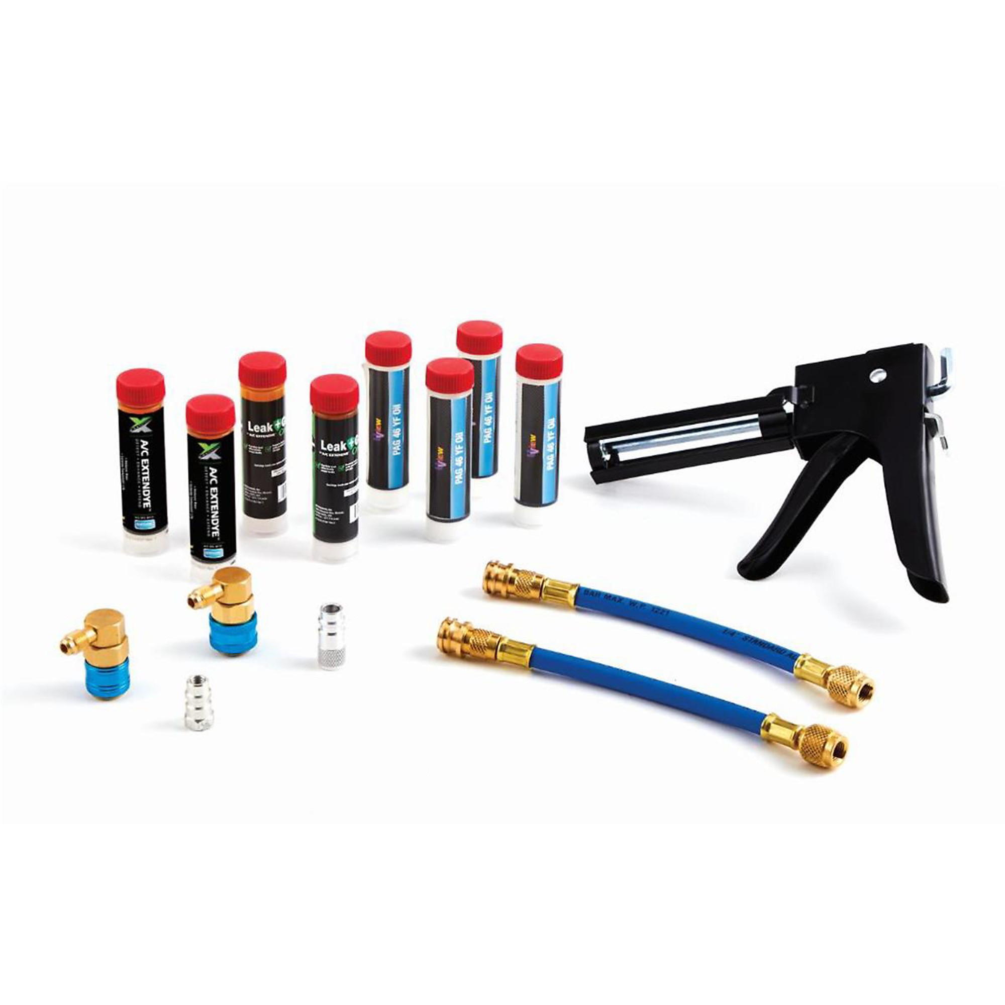 UView Spotgun Jr. Universal Oil/UV Dye Kit — 1oz., Includes Injection System, Service Hoses, R134a and R1234YF Service Couplers, Model# UVU390100